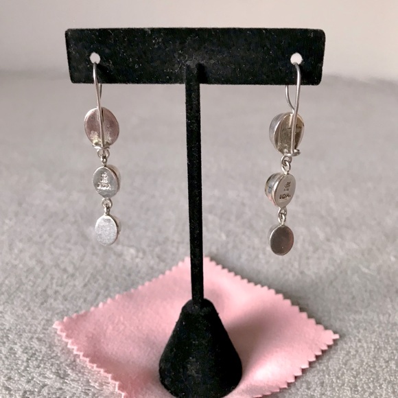 Sterling Silver & Gemstone Earrings - Picture 2 of 5